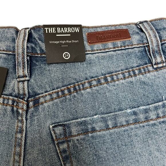 Blanknyc The Barrow Vintage High Rise Denim Shorts Womens 24 Raw Cut.NWT - Picture 8 of 8